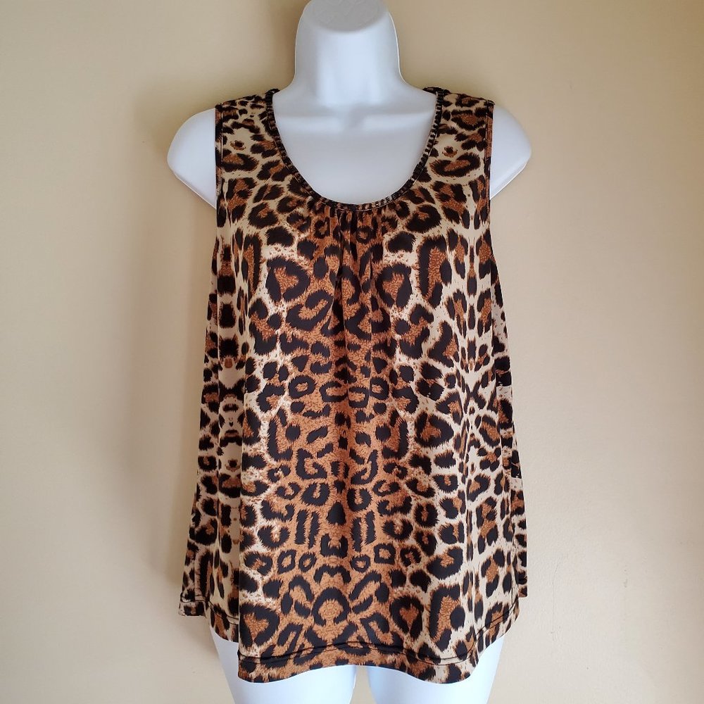 Chico's Leopard/Cheetah Print Sleeveless Top